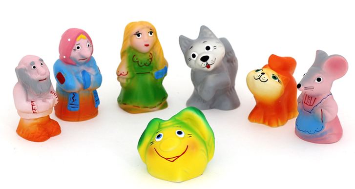 Резиновые игрушки - персонажи сказки Репка