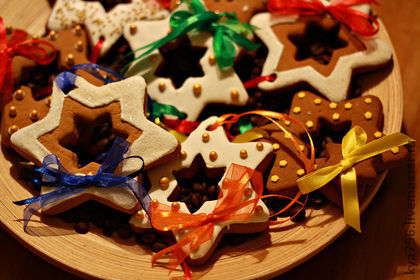Рождественское печенье в форме звезды