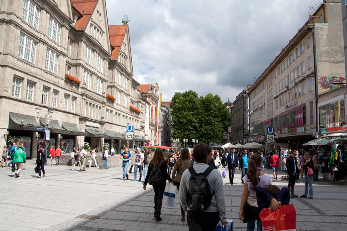 Пешеходная зона в Мюнхене