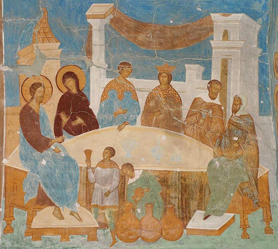 Фреска Дионисия в соборе Рождества Богородицы Ферапонтова монастыря