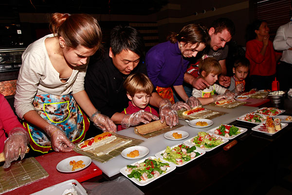 Мастер-класс для детей в японском ресторане